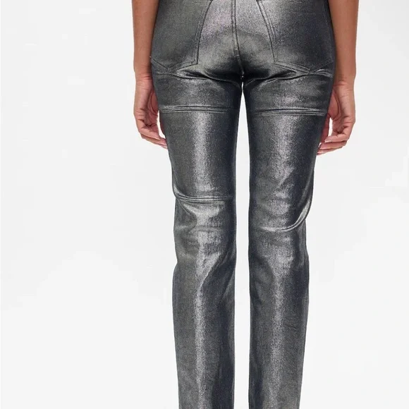 High Rise Metallic '90s Straight Jeans - Picture 4 of 7